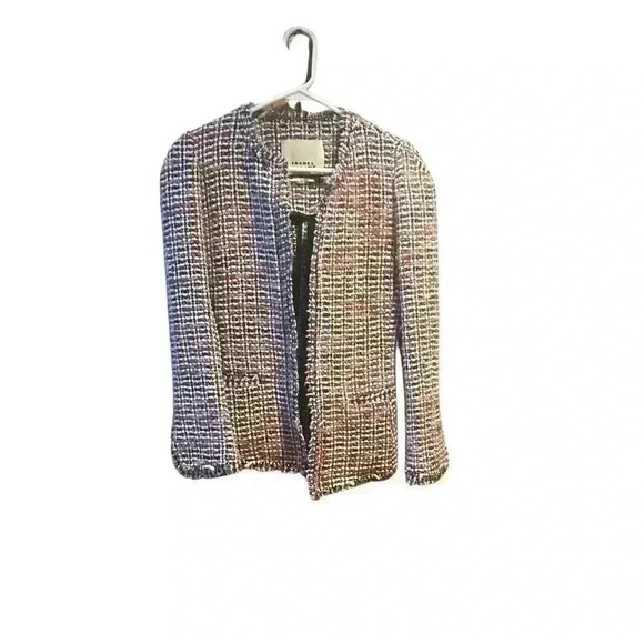 NEW Isabel Marant Penia Tweed Pink Black Blazer Jacket Size 34 French US 2 - Picture 6 of 16